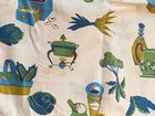Printed Feed Sack Vintage Kitchen Scenes Unopened Quilts Crafts Good Condition