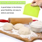 Dough Cutter Dual Sided Bendable Plastic Bowl Scraper For Bread Pizza Pastry