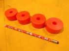 4 Pc Lot Of Plastic Bushing Stock Machinable Tube Spacer Wheel 1  Wide X 2  Od