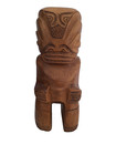 Vintage Wooden Tiki Statue  Carved  Miniature Figurine Sculpture Oceanic Art