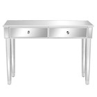 Vingli Mirrored Console Table With 2 Drawers Mirrored Desk For Entryway