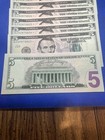 2021  5 Dollar Bill Star Note   Bep Pack    Crisp Uncirculated X8 Consecutive
