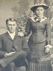 Antique 19th Century Tintype Photograph Victorian Couple Metal Print