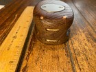 Vintage Refinished Teakwood Single Block 2 1 4  Bronze Sheave