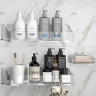 Acrylic Shower Shelves 3 Pack adhesive Shower Organizer For Bathroom Storage 
