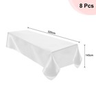 8 Pcs 57 x126  Satin Tablecloth  Rectangle Table Cover white