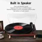 Vinyl Record Player 3 Speed Built In Stereo Speaker Vintage Turntable Phono Onij