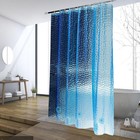 Blue Shower Curtain Liner  100  Waterproof Eva 3d Shower Curtains With 3 Duty 12