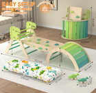 Pikler Triangle Set With Cushion 9 In 1 Climbing Toys For Toddlers 1-3 Indoor