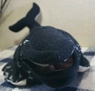 Vtg Rare Retired Folkmanis Folktails Black Humpback Whale Hand Puppet Furry Folk