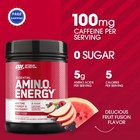 Amino Energy Pre Workout Fruit Fusion 65 Servings Optimum Nutrition Green Bcaa