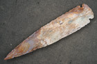 Rustic 6 9  Flint Spearhead Point Knife Blade Tool Arrowhead I-677
