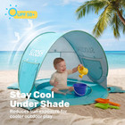 Pop Up Baby Beach Tent With Pool Upf 50  Uv Sun Shelter Infant Toddler Shade