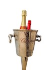 Wine Cooler Ice Floor Standing Silver Champagne Bucket Distressed Look