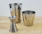 5 Piece Cheater Tin Bar Cocktail Shaker   Jigger Stainless Steel Mini Mixing Set