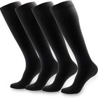 3x Compression Socks 15-20 Mmhg Black Diabetic Socks For Womens Knee High Socks