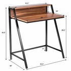 2 Tier Computer Desk Pc Laptop Table Study Writing Home Office Workstation New