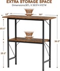 Mznz 10-30 Gal Fish Tank Stand  2-tier Aquarium Stand W storage