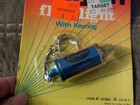 Vintage Crayon Mini Blue Flashlight With Keyring 1980s Nos