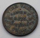 1863 Civil War Token Store Card F-630-3d1a Albany Ny Steam Boats Unc Toned