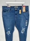 Levi s 711 Jeans Womens 20w Distressed Blue Denim Skinny Pants W41 41x29
