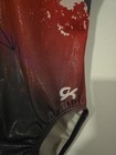 Gk Elite Leotard Adult Medium Purple Red Gray Gymnastics Dance