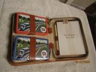 Wabash Railroad Company Playing Cards 2 Decks Atkinson President Leather Case