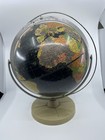 Vintage Distressed Replogle 12 Inch Starlight Globe Black Seas Made In Usa