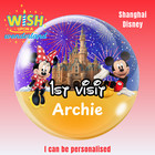 Mickey   Minnie     First Visit - Shanghai Disney Resort - Custom Button Badge
