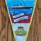 Rms Queen Mary Souvenir Pennant  Cunard Line