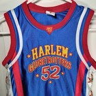 Vintage Harlem Globetrotters Basketball Jersey Big Easy  52 Size Xs Blue Sewn