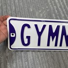    gymnast Ave    Street Sign  Gymnastic Purp  white Metal Sign 28x6 Wall Room Decor