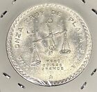 1980 Mo Mexico Onza 1 Oz  93 Fine Silver Libertad Estados Unidos Coin Brilliant