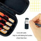 Jbos Usb Holder - 20 Slot Memory Stick Storage Case - Hard Shell Thumb Drive Org