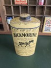 Antique Bickmorine Bickmore Powder Tin - Large 8 Oz Can W Contents Horse Cattle