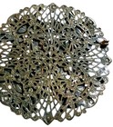 Victorian Antique Floral Filigree Roses Brooch Pin  missing Back Pin 