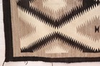 Antique Large Navajo Crystal Eye Dazzler Native American Rug 63x39 Blanket Vtg
