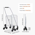 Supermarket Trolley  45l Stair Ascending Trolley With 360   Rotating Casters