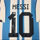 2022 World Cup Argentina Lionel Messi Signed Jersey Framed With Medal Beckett