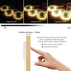 Led Under Cabinet Lighting Kit 6pcs 12v Cob Led Strip Lights With 36w Adapter 1m