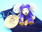 Artist Robert Raikes Wee Itty Bitty Merlot Butterfly Teddy Bear  465 650 Ltd Ed 