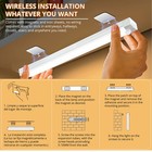 Led Motion Sensor Under Cabinet Closet Light Kitchen Strip Lamp Usb Rechargeable