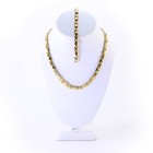 Xoxo 14k Gold Plated Hugs And Kisses Stampato Necklace 18  Bracelet Set