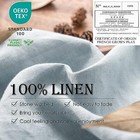  100  Linen Duvet Cover Set 3pcs Basic Style Natural French King Dusty Blue