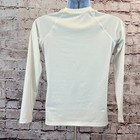 Nike Youth White Big Swoosh Dry Fit Long Sleeve Fitted Rash Guard Swim Shirt M