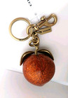 Original Coach Peach Brass  Resin Bag Charm Keychain Fob Keyring Cbx51 New
