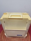 Vintage White Sewing Thread Caddy holder By World Wide Media 1983 125 Yr Anniv