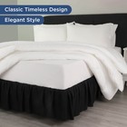 100  Microfiber Dust Ruffle Bed Skirt - Hotel Quality  16  Drop  twin   Black