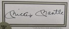Mickey Mantle Signed 8x10 Photo Stat Sheet Jsa Ba09030