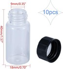 2 Or 10 Pc 5ml Mini Clear Glass Vials With Plastic Screw Caps For Essential Oils